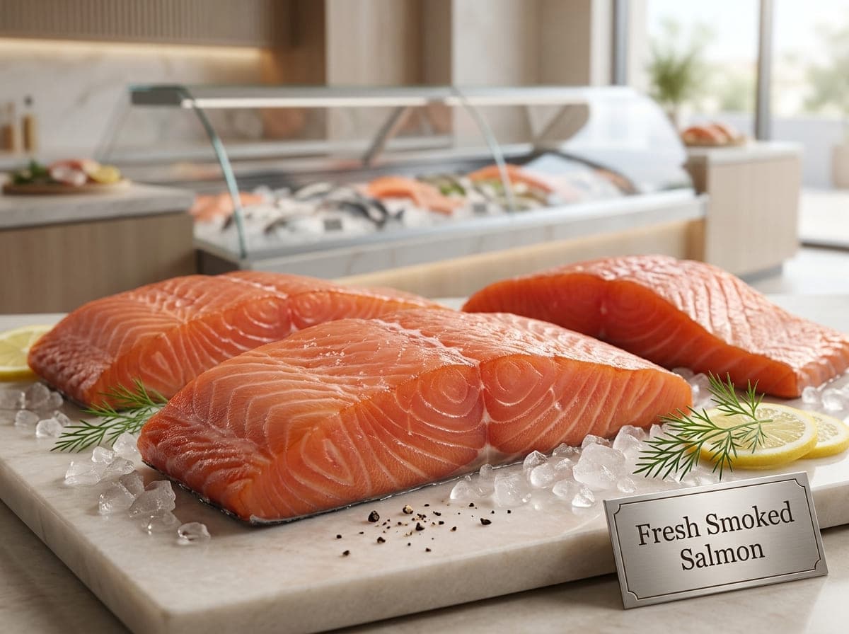 Fresh Smoked Salmon (سمك السلمون المدخن) in UAE or Dubai