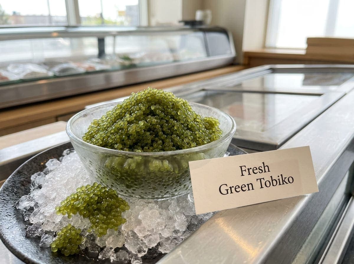 Fresh Green Tobiko – Vibrant Japanese-Style Flying Fish Roe